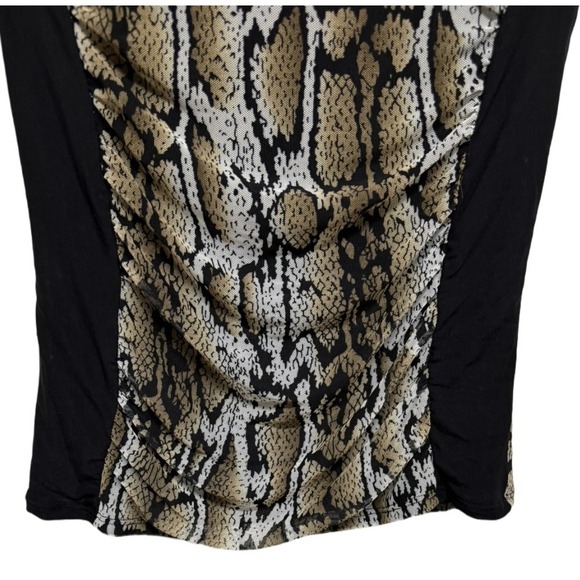 Kay Celine Sleeveless Cowl Neck Top Small Animal Print Snakeskin Blouse Chic - Picture 3 of 7